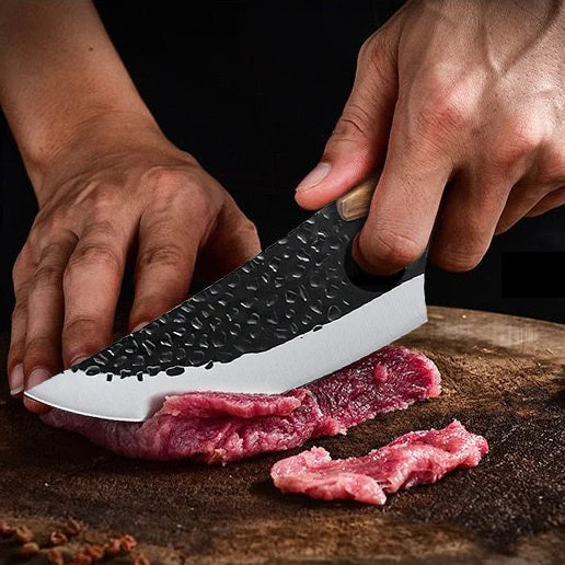Meat Cutting Knives Boning Knife Wooden Handle Hnadmade Forge Knives Slicing Knife Multifunctional Kitchen Knives with Cover