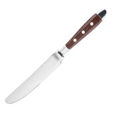 Classic Elegant Stainless Steel Cutlery Set Simulated Redwood Fork Spoon Knife Full Dinning Fork Steak Knife Teaspoon Creative