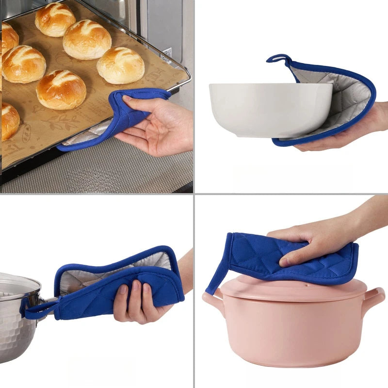 4Pcs/Set Kitchen Pot Holders Pad Heat Resistant Potholders Cotton Hot Pot Pads For Kitchen Oven Pot Holders Dining Table Mat