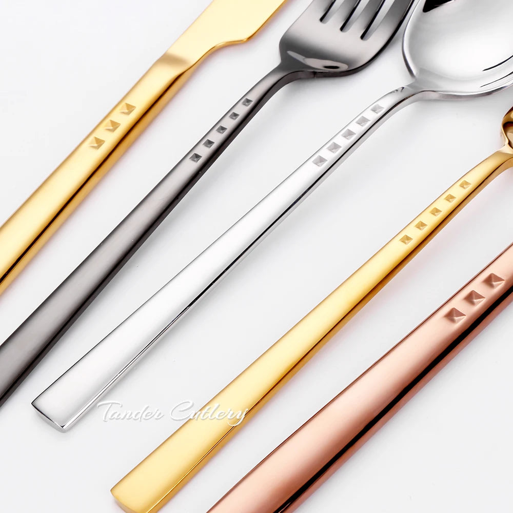 4/6/12Pcs Black Coffee Fork Stainless Steel 304 Tea Fork Set Ice Cream Cake Fruit Forks Mirror Gold Cutlery Thin Sliverware