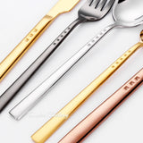4/6/12Pcs Black Coffee Fork Stainless Steel 304 Tea Fork Set Ice Cream Cake Fruit Forks Mirror Gold Cutlery Thin Sliverware