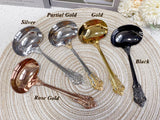 2/3/4/5/6 Pieces Gravy Ladle 6.3in Gorgeous 1 oz. Mirror Gold 18/10 Stainless Steel Gravy Sauce Soup Ladle Spoon for Stirring
