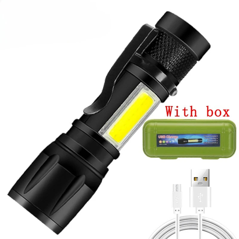 Zoomable High-Power LED Torch with LCD Display