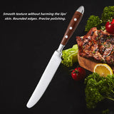 Classic Elegant Stainless Steel Cutlery Set Simulated Redwood Fork Spoon Knife Full Dinning Fork Steak Knife Teaspoon Creative