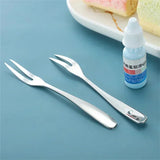 13cm StainlessTwo-tine Steel Fruit Forks Set Small Size Two-tine Dessert Snack Cake Forks for Parties and Cafeterias