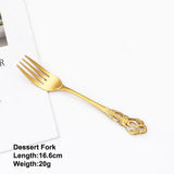 2/4/6/12Pcs Dessert Forks Gold Fruit Fork Stainless Steel Sliver Tableware Cake Snack Salad Fork Mirror Western Black Cutlery