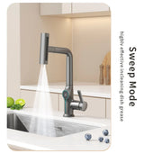 Intelligent Water Temperature Display Pull-out Sprayer Kitchen Faucet Hot and Cold Water Kitchen Sink Tap Single Hole Mixer