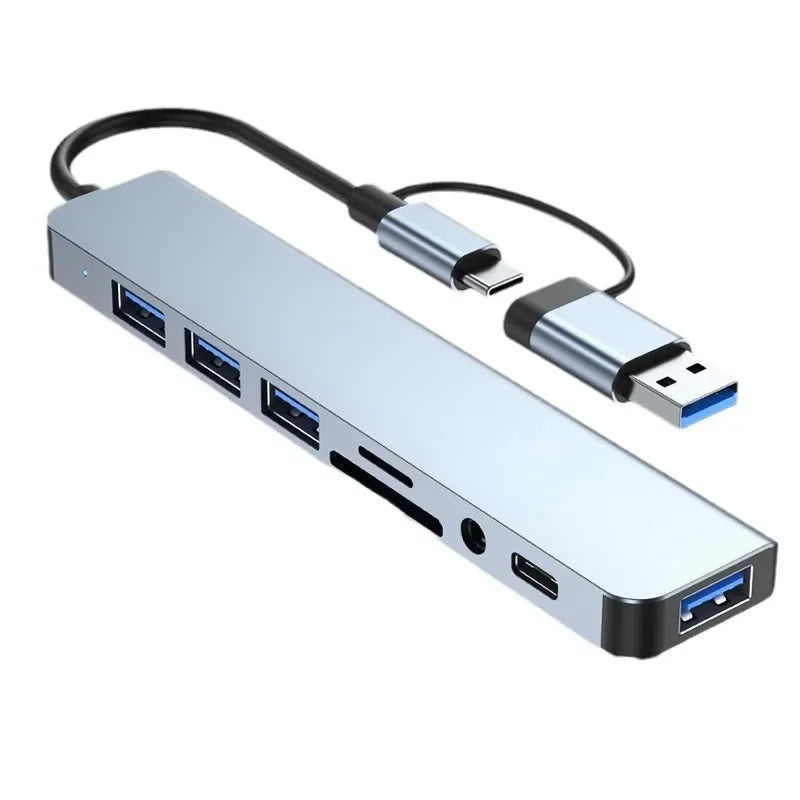 8-in-2 USB-C Hub Docking Station