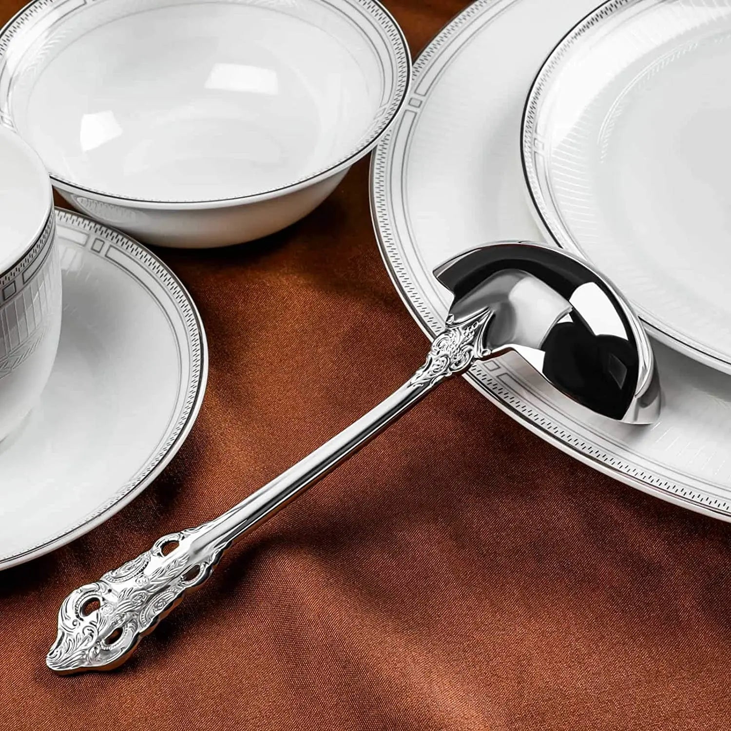 2/3/4/5/6 Pieces Gravy Ladle 6.3in Gorgeous 1 oz. Mirror Gold 18/10 Stainless Steel Gravy Sauce Soup Ladle Spoon for Stirring