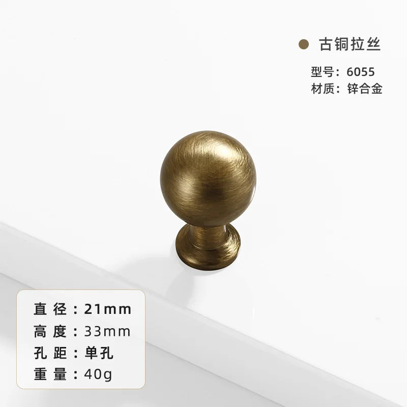 French-bronze solid handle vintage wardrobe/cabinet door handles small single-hole drawer pull medieval-style furniture hardware