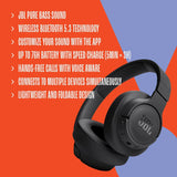 JBL TUNE 720BT Officially Authorized Over-ear Wireless Bluetooth Headphone Gaming Call Headset With Microphone Foldable Design