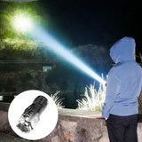 Tactical Long-Range LED Flashlight (Rechargeable)