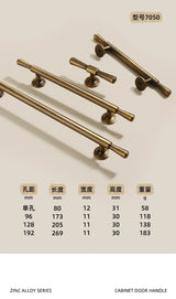 French-bronze solid handle vintage wardrobe/cabinet door handles small single-hole drawer pull medieval-style furniture hardware