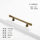 French-bronze solid handle vintage wardrobe/cabinet door handles small single-hole drawer pull medieval-style furniture hardware