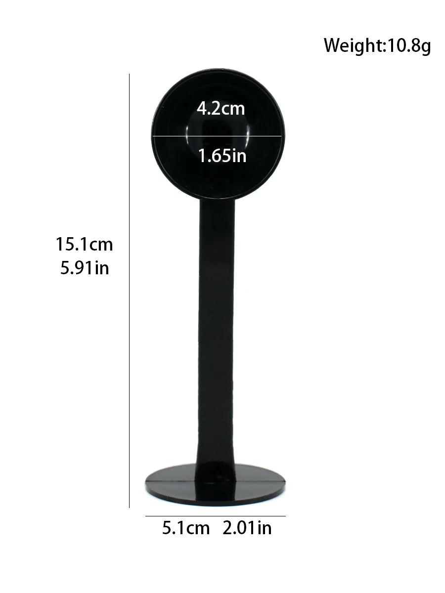 Black long handled coffee spoon, multifunctional plastic coffee measuring and tamping spoon, powder spoon, coffee kitchen tool,