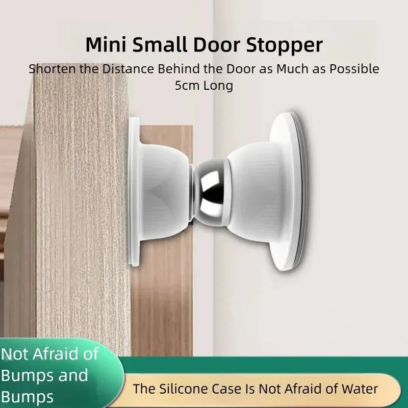 Silicone Anti-collision Magnetic Door Stopper Bedroom Door Study Door Buffer Door Suction No Punching Strong Bonding