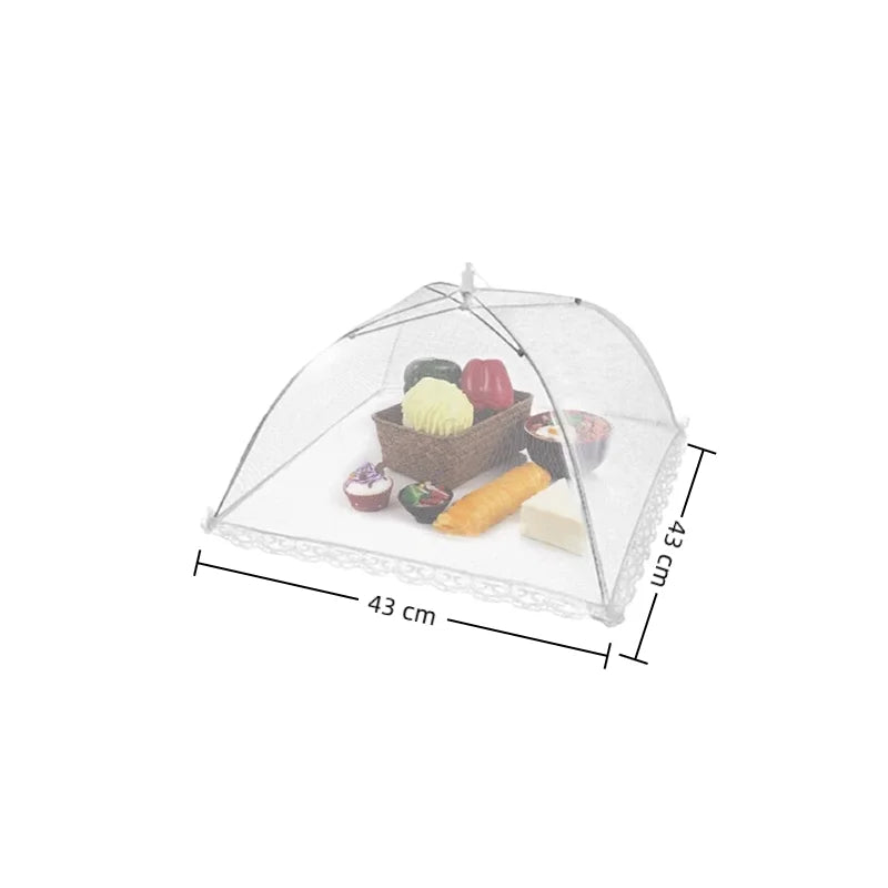 Picnic Food Covers for Outside Mesh 4 Packs Pop Up Fine Fly Net for Fruit - Collapsible Screen Umbrella Food Tent
