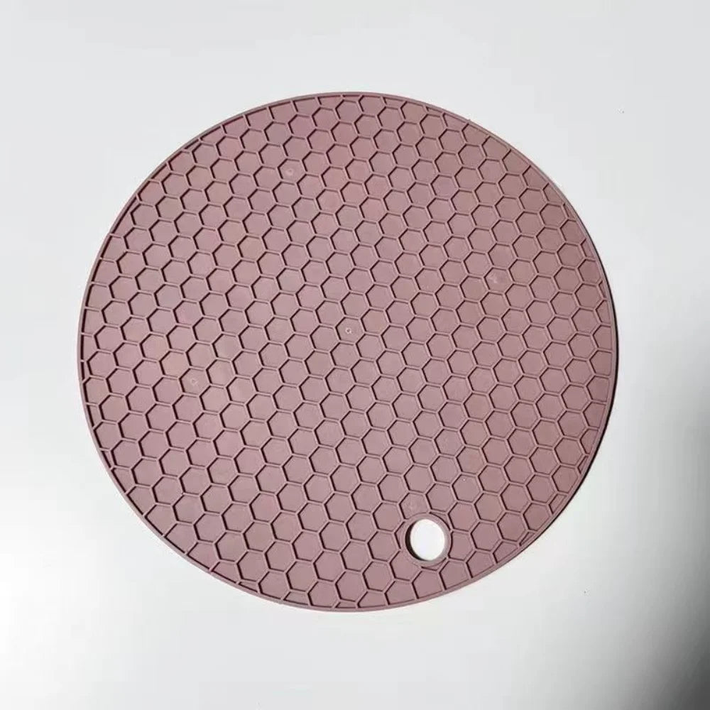 Silicone Heat Resistant Mats, Non-Slip Round Kitchen Pot Pads, Countertop Protector, Cup Coasters for Home Kitchen Accessories