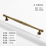 French-bronze solid handle vintage wardrobe/cabinet door handles small single-hole drawer pull medieval-style furniture hardware