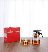 Heat Resistant Glass Teapot One-click Filtering Tea Pot Tea Water Separation Filter Tea Maker Coffee Pot Home Flower Teaware