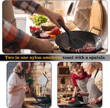 New 2 in 1 Grip Flip Spatula Tongs Egg Flipper Spatula Nylon Non Stick Coating Pancake Fish French Toast Omelet Making Tool