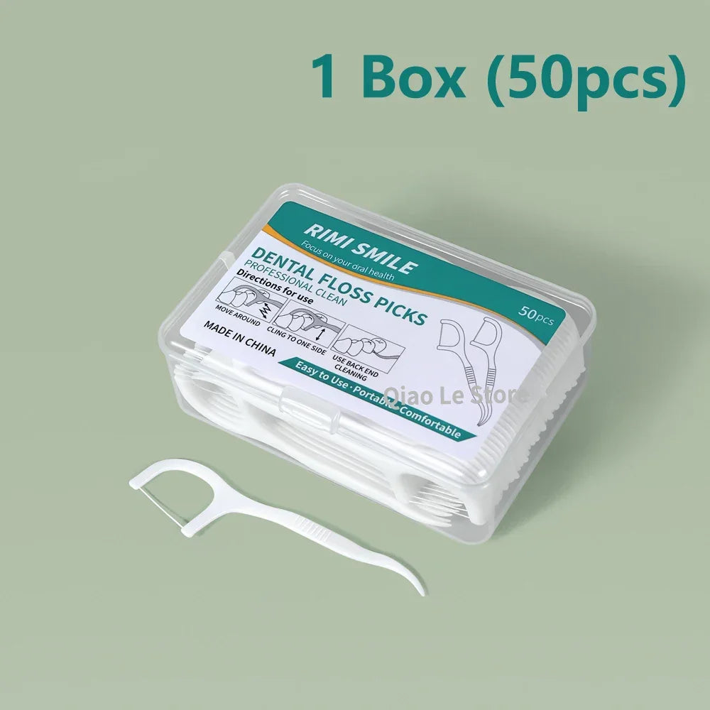 Portable Dental Floss Picks (Travel Box)
