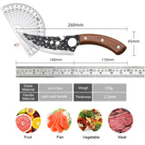 Meat Cutting Knives Boning Knife Wooden Handle Hnadmade Forge Knives Slicing Knife Multifunctional Kitchen Knives with Cover