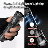 Zoomable High-Power LED Torch with LCD Display