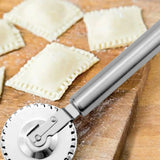 Rolling pin edge sealing embossing knife, pie filling wrapper dumpling-shaped double-sided rolling and lace-cutting knife