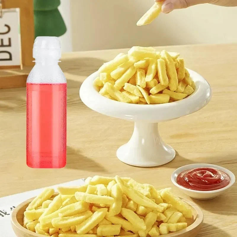 6/1PCS 300/500ml Kitchen Oil Bottle Plastic Seasoning Squeeze Bottle Dispenser for Salad BBQ Sauce Condiment Cooking Tool