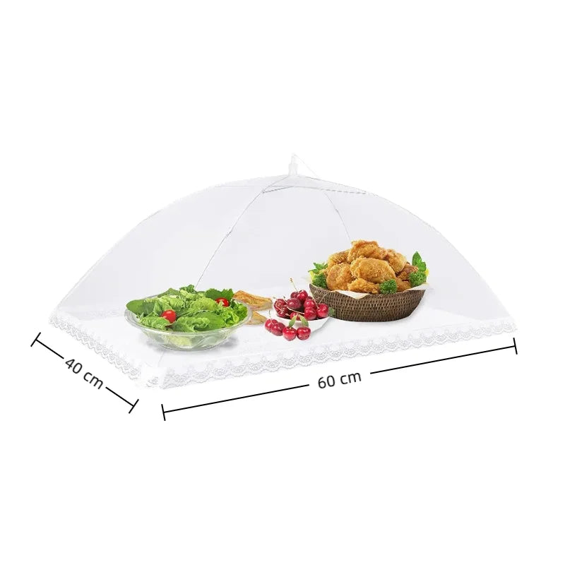 Picnic Food Covers for Outside Mesh 4 Packs Pop Up Fine Fly Net for Fruit - Collapsible Screen Umbrella Food Tent